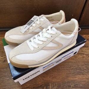 Tretorn Cream and Tan Sneakers